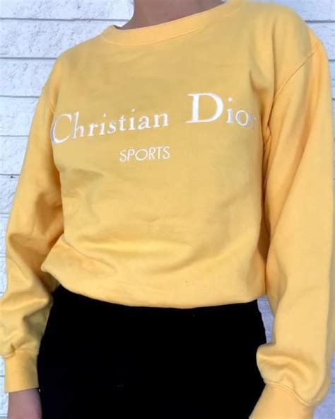 dior yellow sweatshirt|christian dior sweatshirt men.